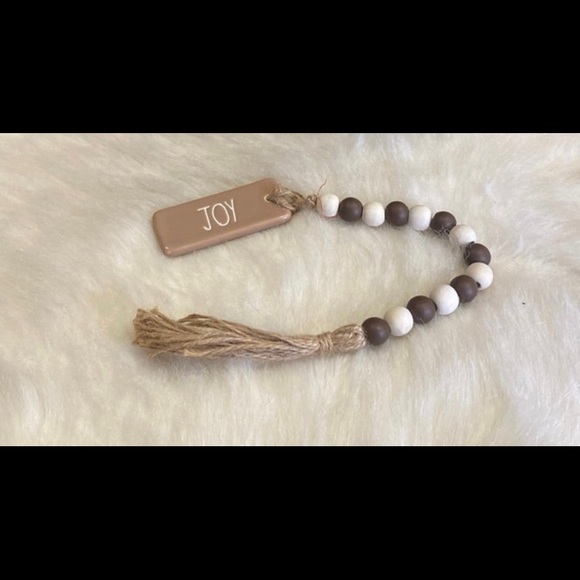 COPY - Rae Dunn brown and off white JOY beads - Picture 2 of 3